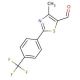 4-Methyl-2-[4-(trifluoromethyl)phenyl]-1,3-thiazole-5-carbaldehyde (CAS 438577-61-8) - chemical structure image