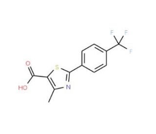 4-Methyl-2-[4-(trifluoromethyl)phenyl]-1,3-thiazole-5-carboxylic acid (CAS 144059-86-9) - chemical structure image