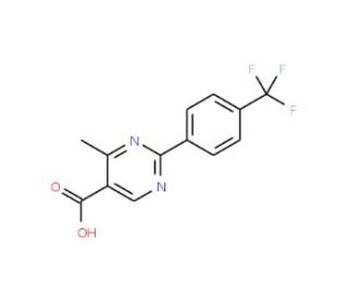 4-Methyl-2-[4-(trifluoromethyl)phenyl]pyrimidine-5-carboxylic acid - chemical structure image