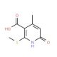 4-methyl-2-(methylthio)-6-oxo-1,6-dihydropyridine-3-carboxylic acid - chemical structure image