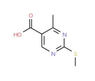 4-Methyl-2-(methylthio)pyrimidine-5-carboxylic acid (CAS 98276-75-6) - chemical structure image