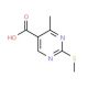 4-Methyl-2-(methylthio)pyrimidine-5-carboxylic acid (CAS 98276-75-6) - chemical structure image