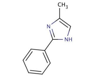 4-Methyl-2-phenylimidazole (CAS 827-43-0) - chemical structure image