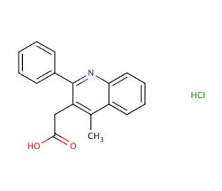(4-methyl-2-phenylquinolin-3-yl)acetic acid hydrochloride - chemical structure image