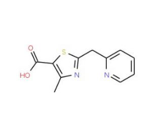 4-methyl-2-(pyridin-2-ylmethyl)-1,3-thiazole-5-carboxylic acid - chemical structure image