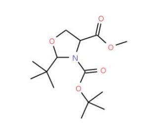 4-Methyl 2-Tert-Butyloxazolidine-3,4-Dicarboxylate (CAS 145625-08-7) - chemical structure image