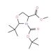 4-Methyl 2-Tert-Butyloxazolidine-3,4-Dicarboxylate (CAS 145625-08-7) - chemical structure image