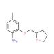 4-Methyl-2-(tetrahydro-2-furanylmethoxy)aniline - chemical structure image