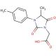 [4-methyl-3-(4-methylphenyl)-2,5-dioxoimidazolidin-1-yl]acetic acid - chemical structure image