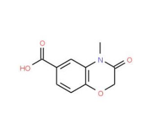 4-Methyl-3-oxo-3,4-dihydro-2H-benzo[1,4]oxazine-6-carboxylic acid (CAS 861338-27-4) - chemical structure image