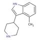 4-methyl-3-piperidin-4-yl-1H-indole - chemical structure image