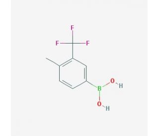 4-Methyl-3-trifluoromethyl-phenylboronic acid (CAS 947533-94-0) - chemical structure image