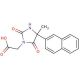 [4-methyl-4-(2-naphthyl)-2,5-dioxoimidazolidin-1-yl]acetic acid - chemical structure image