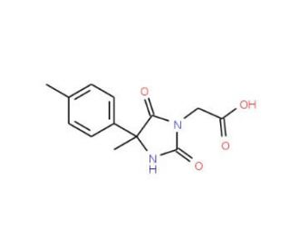 [4-methyl-4-(4-methylphenyl)-2,5-dioxoimidazolidin-1-yl]acetic acid - chemical structure image