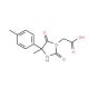 [4-methyl-4-(4-methylphenyl)-2,5-dioxoimidazolidin-1-yl]acetic acid - chemical structure image