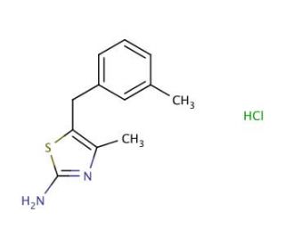 4-methyl-5-[(3-methylphenyl)methyl]-1,3-thiazol-2-amine hydrochloride - chemical structure image