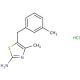 4-methyl-5-[(3-methylphenyl)methyl]-1,3-thiazol-2-amine hydrochloride - chemical structure image
