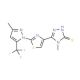 4-Methyl-5-{2-[3-methyl-5-(trifluoromethyl)-1H-pyrazol-1-yl]-1,3-thiazol-4-yl}-4H-1,2,4-triazole-3-t - chemical structure ima