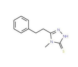 4-Methyl-5-(2-phenylethyl)-4H-1,2,4-triazole-3-thiol (CAS 663181-83-7) - chemical structure image