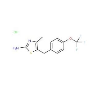 4-methyl-5-{[4-(trifluoromethoxy)phenyl]methyl}-1,3-thiazol-2-amine hydrochloride - chemical structure image