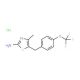 4-methyl-5-{[4-(trifluoromethoxy)phenyl]methyl}-1,3-thiazol-2-amine hydrochloride - chemical structure image