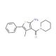 4-methyl-5-phenyl-3-(piperidin-1-ylcarbonyl)thien-2-ylamine - chemical structure image