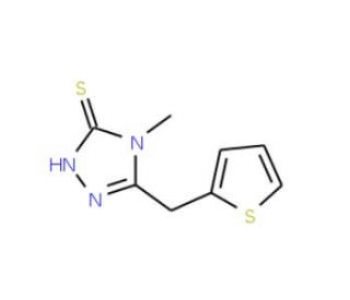 4-Methyl-5-(thien-2-ylmethyl)-4H-1,2,4-triazole-3-thiol (CAS 667435-87-2) - chemical structure image