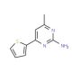 4-Methyl-6-(2-thienyl)-2-pyrimidinamine (CAS 26963-43-9) - chemical structure image