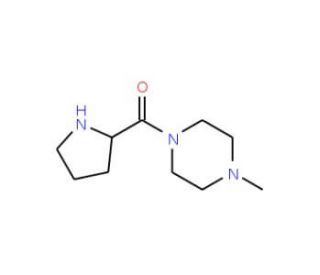(4-Methyl-piperazin-1-yl)-(S)-pyrrolidin-2-yl-methanone (CAS 100158-68-7) - chemical structure image