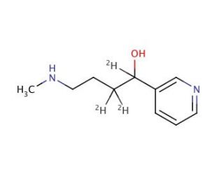 4-(Methylamino)-1-(3-pyridyl)-1-butanol-d3 (CAS 1189642-32-7) - chemical structure image