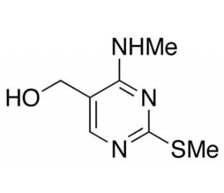 4-(Methylamino)-2-(methylthio)pyrimidine-5-methanol (CAS 17759-30-7) - chemical structure image