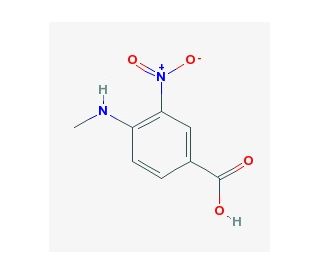 4-(methylamino)-3-nitrobenzoic acid (CAS 41263-74-5) - chemical structure image