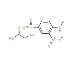 ({[4-(methylamino)-3-nitrophenyl]sulfonyl}amino)acetic acid - chemical structure image