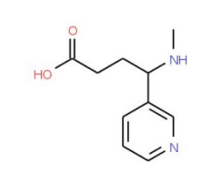 4-(Methylamino)-4-(3-pyridyl)butyric Acid (CAS 15569-99-0) - chemical structure image