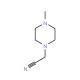 (4-methylpiperazin-1-yl)acetonitrile (CAS 874-77-1) - chemical structure image