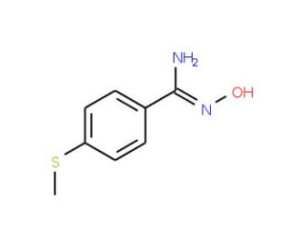 4-Methylsulfanylbenzamide oxime (CAS 500024-30-6) - chemical structure image