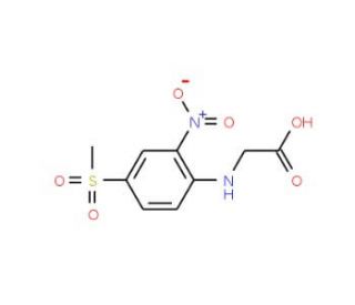 {[4-(methylsulfonyl)-2-nitrophenyl]amino}acetic acid (CAS 90558-40-0) - chemical structure image