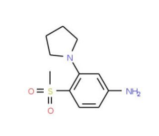 4-Methylsulfonyl-3-(pyrrolidin-1-yl)aniline - chemical structure image