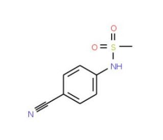 4-(Methylsulfonylamino)benzonitrile (CAS 36268-67-4) - chemical structure image
