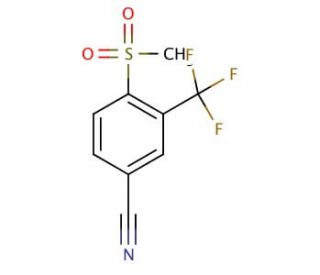 4-(Methylsulphonyl)-3-(trifluoromethyl)benzonitrile (CAS 904311-38-2) - chemical structure image