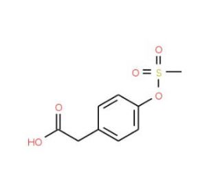 4-(Methylsulphonyloxy)phenylacetic acid (CAS 64369-79-5) - chemical structure image