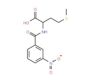 4-(methylthio)-2-[(3-nitrobenzoyl)amino]butanoic acid (CAS 65084-34-6) - chemical structure image