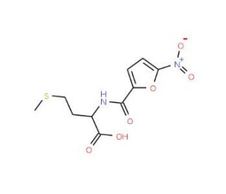 4-(methylthio)-2-[(5-nitro-2-furoyl)amino]butanoic acid - chemical structure image