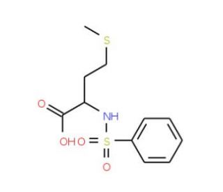 4-(methylthio)-2-[(phenylsulfonyl)amino]butanoic acid (CAS 51786-15-3) - chemical structure image