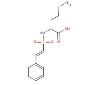 4-(methylthio)-2-({[2-phenylvinyl]sulfonyl}amino)butanoic acid - chemical structure image