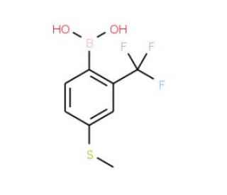 4-(Methylthio)-2-(trifluoromethyl)phenylboronic acid (CAS 1072945-99-3) - chemical structure image