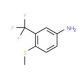 4-Methylthio-3-(trifluoromethyl)aniline (CAS 63094-56-4) - chemical structure image