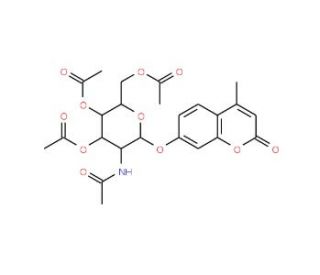 4-Methylumbelliferyl 2-Acetamido-2-deoxy-3,4,6-tri-O-acetyl-&alpha;-D-Glucopyranoside (CAS 124167-45-9) - chemical structure image