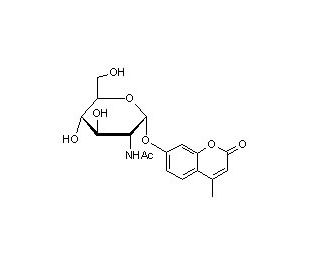 4-Methylumbelliferyl 2-acetamido-2-deoxy-a-D-glucopyranoside (CAS 80265-04-9) - chemical structure image