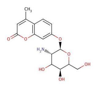 4-Methylumbelliferyl 2-Amino-2-deoxy-&alpha;-D-glucopyranoside (CAS 137687-00-4) - chemical structure image